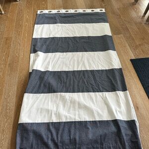 Striped Navy and White Curtain